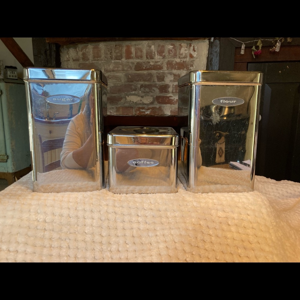 Vintage Masterware Chrome Canisters